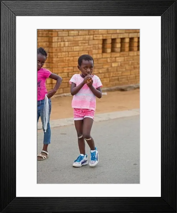 Framed Print : Young girl in Soweto township Framed Print : Young girl in Soweto township