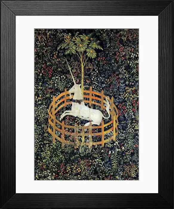 Framed Print : The Unicorn in Captivity Framed Print : The Unicorn in Captivity