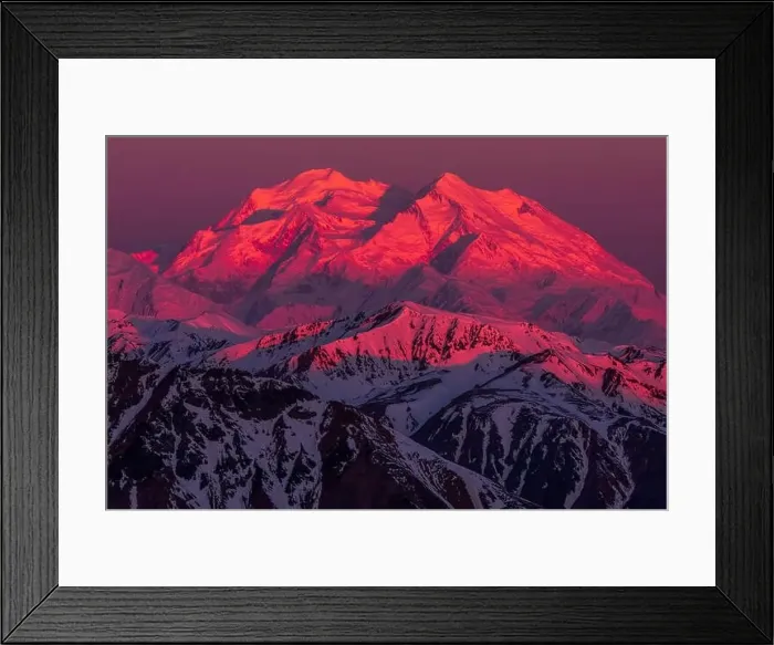 Framed Print : Alpenglow shines on Denali at sunrise Framed Print : Alpenglow shines on Denali at sunrise