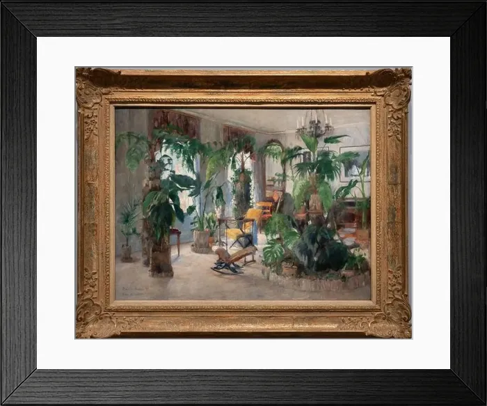 Framed Print : Paris, France - 11 01 2024: Orsay Museum. Interior of Ovre Nanset painted by Harriet Backer Framed Print : Paris, France - 11 01 2024: Orsay Museum. Interior of Ovre Nanset painted by Harriet Backer