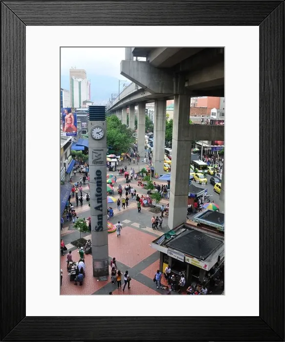 Framed Print : Train Station SAN ANTONIO - Center of MEDELLIN.Department of Antioquia. COLOMBIA Framed Print : Train Station SAN ANTONIO - Center of MEDELLIN.Department of Antioquia. COLOMBIA