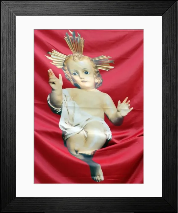 Framed Print : Image of the Christ-child on a banner outside the Igreja Sao Domingos, Lisbon, Portugal Framed Print : Image of the Christ-child on a banner outside the Igreja Sao Domingos, Lisbon, Portugal