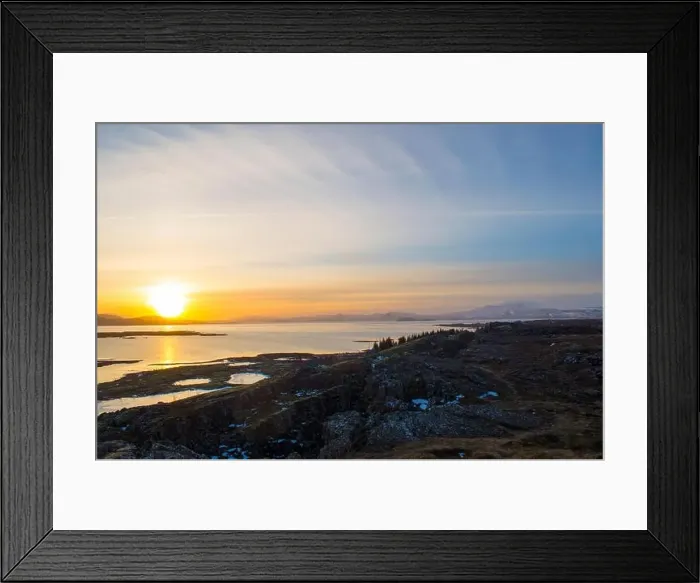 Framed Print : Sunrise over Pingvellir, also spelled Thingvellir Framed Print : Sunrise over Pingvellir, also spelled Thingvellir
