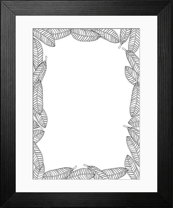 Framed Print : A4 fitted full frame border layout featuring leaves Framed Print : A4 fitted full frame border layout featuring leaves