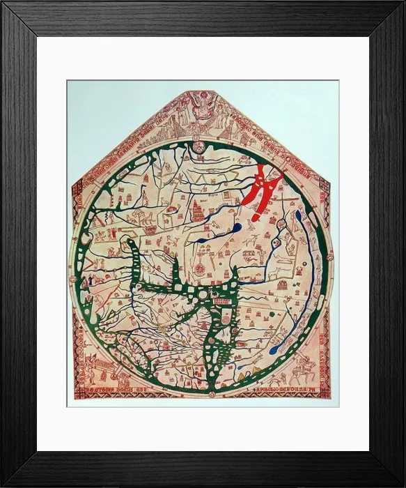 Framed Print : Hereford Map Framed Print : Hereford Map