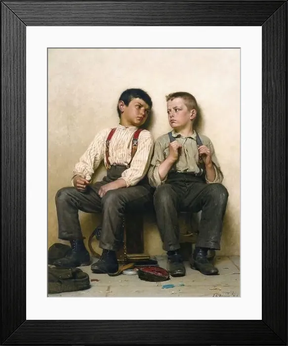 Framed Print : Brown John George - a Slight Misunderstanding - British School - 19th Century Framed Print : Brown John George - a Slight Misunderstanding - British School - 19th Century