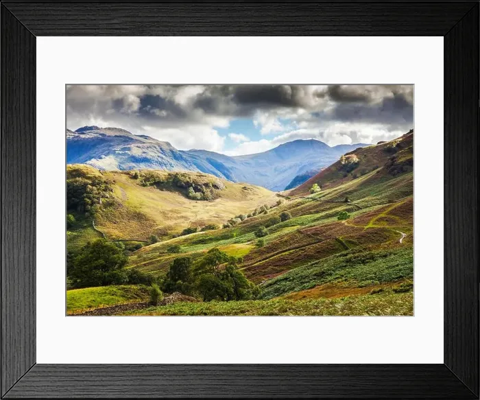 Framed Print : View of Borrowdale in the Lake District National Park, Cumbria Framed Print : View of Borrowdale in the Lake District National Park, Cumbria