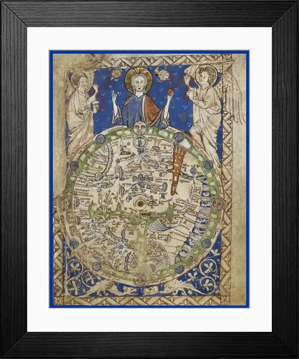 Framed Print : Medieval World Map Framed Print : Medieval World Map