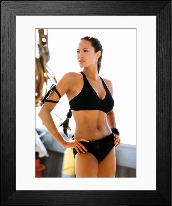 Framed Print : Lara Croft tomb raider the cradle of life Year 2003 Director Jan De Bont Actor Angelina Jolie Framed Print : Lara Croft tomb raider the cradle of life Year 2003 Director Jan De Bont Actor Angelina Jolie