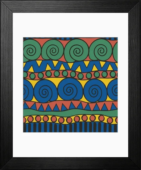 Framed Print : Seamless vector pattern tribal texture with bright colours Framed Print : Seamless vector pattern tribal texture with bright colours