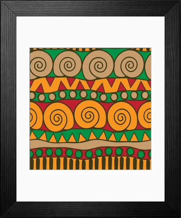 Framed Print : Seamless vector pattern texture with African style Framed Print : Seamless vector pattern texture with African style