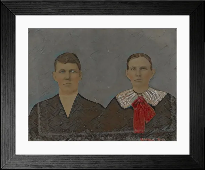 Framed Print : Portrait of young couple, United States Framed Print : Portrait of young couple, United States