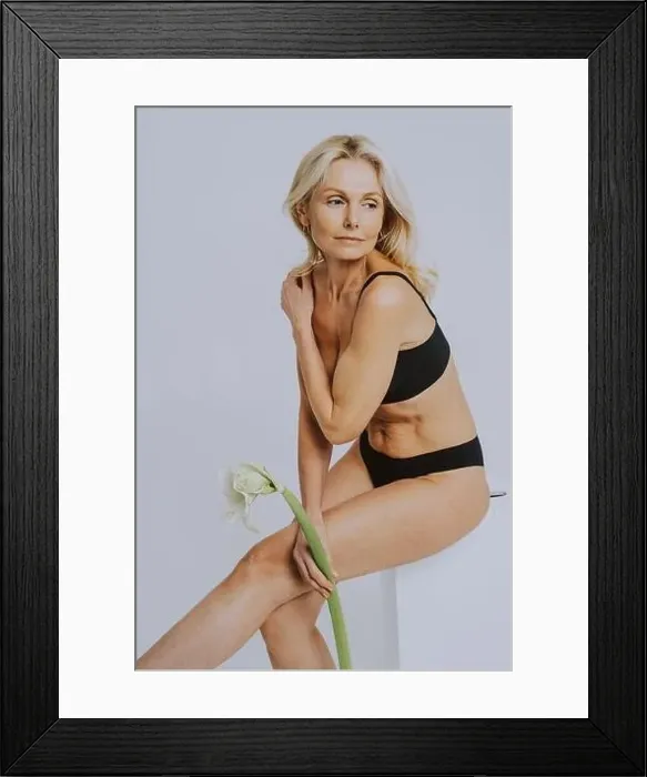 Framed Print : Beautiful senior woman with young and clean look Framed Print : Beautiful senior woman with young and clean look