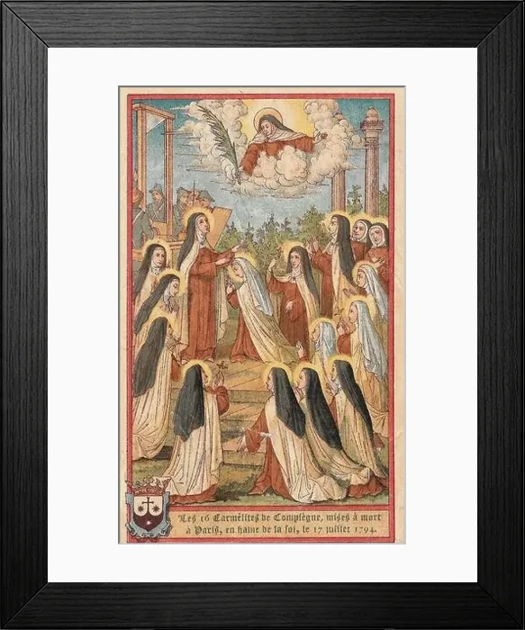 Framed Print : The Carmelites of Compiègne. Museum: PRIVATE COLLECTION. Author: ANONYMOUS Framed Print : The Carmelites of Compiègne. Museum: PRIVATE COLLECTION. Author: ANONYMOUS