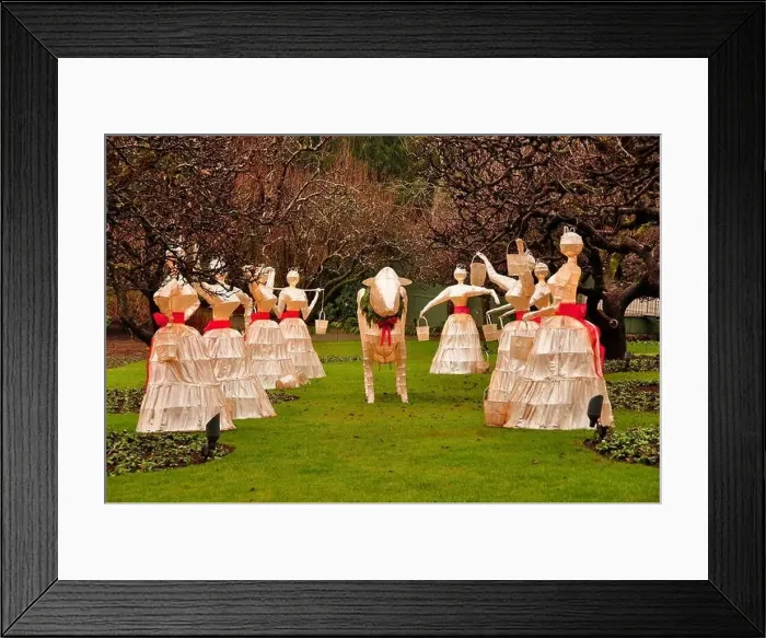 Framed Print : Eight Maids a Milking Framed Print : Eight Maids a Milking