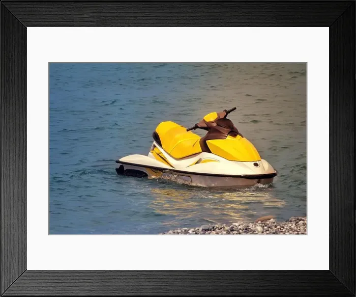 Framed Print : A small motor boat for exploring the sea Framed Print : A small motor boat for exploring the sea