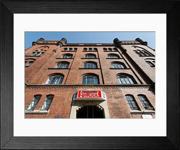 Framed Print : Buergerhaus Stollwerck, historic building of the former chocolate factory Framed Print : Buergerhaus Stollwerck, historic building of the former chocolate factory