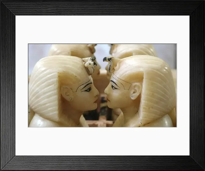 Framed Print : alabaster canopic jars in the egyptian museum, cairo