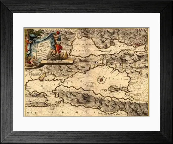 Framed Print : N / A. Deutsch: Disegno topografico del canale di Cattaro Venezia, 1688. 1688. Unknown 381 Coronelli Framed Print : N / A. Deutsch: Disegno topografico del canale di Cattaro Venezia, 1688. 1688. Unknown 381 Coronelli