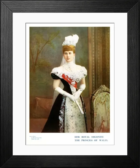 Framed Print : Queen Alexandra 1900 colour portrait photograph of the wife of King Edward VII when she was the Princess of Wales Framed Print : Queen Alexandra 1900 colour portrait photograph of the wife of King Edward VII when she was the Princess of Wales