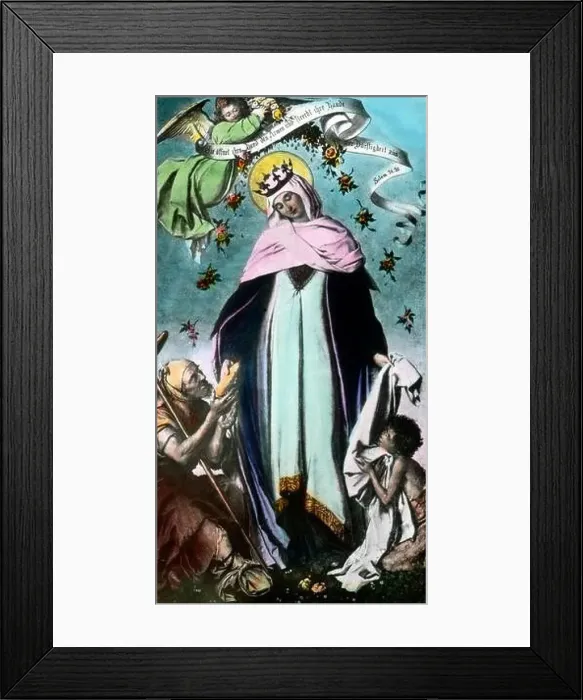 Framed Print : St. Elisabeth bei den Armen. Holy Elizabeth helps the poor Framed Print : St. Elisabeth bei den Armen. Holy Elizabeth helps the poor