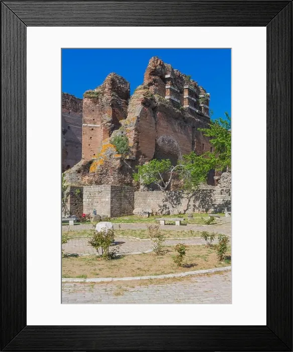 Framed Print : Red Basilica, temple of Isis and Serapis, Pergamon, Bergama, Izmir Province, Turkey