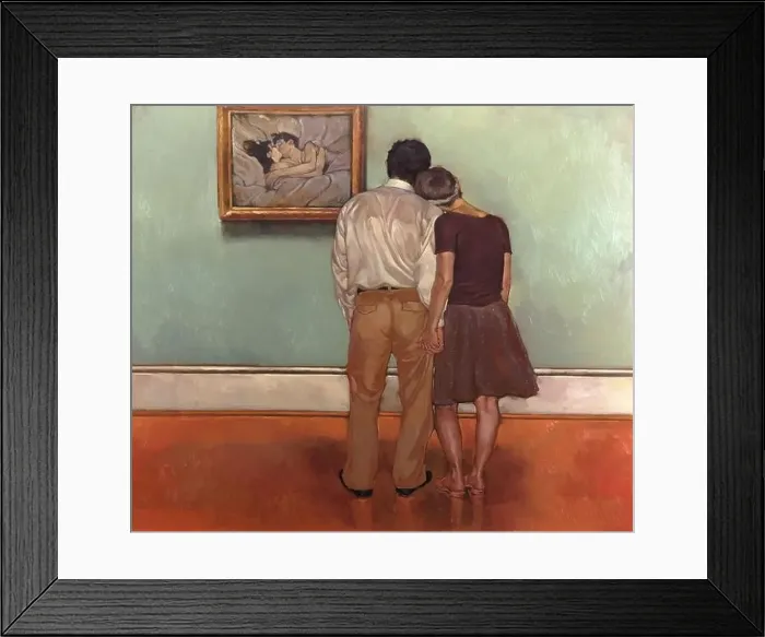 Framed Print : Joseph Lorusso / Lovers & Lautrec. Óleo Framed Print : Joseph Lorusso / Lovers & Lautrec. Óleo