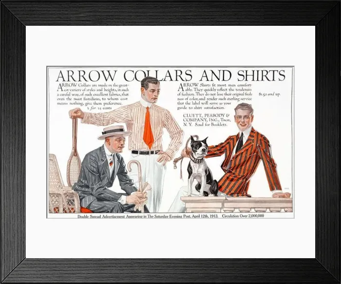 Framed Print : Arrow collars & shirts Framed Print : Arrow collars & shirts