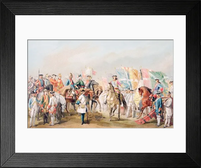 Framed Print : Uniforms of the French army in the late 18th century Framed Print : Uniforms of the French army in the late 18th century