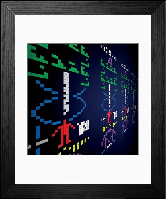 Framed Print : Message from the Arecibo radio telescope sent into space, vector illustration Framed Print : Message from the Arecibo radio telescope sent into space, vector illustration
