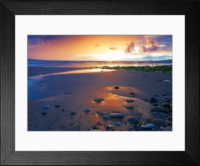 Framed Print : sunset at Strandhill Beach Co Sligo Ireland Framed Print : sunset at Strandhill Beach Co Sligo Ireland