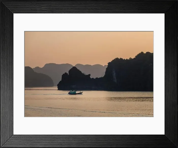 Framed Print : Fishing boat on Halong Bay, northern Vietnam Framed Print : Fishing boat on Halong Bay, northern Vietnam