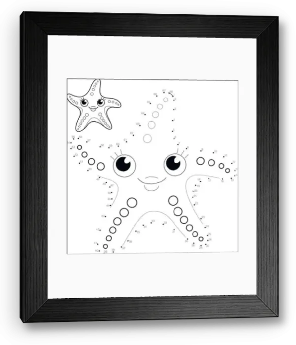 Framed Print : Dot to dot puzzle for children. Connect dots game Framed Print : Dot to dot puzzle for children. Connect dots game