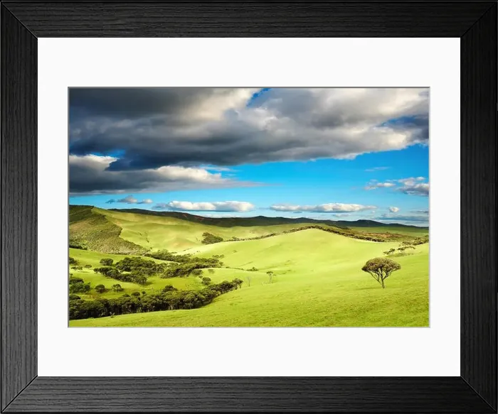 Framed Print : Beautiful landscape at sunset, New Zealand Framed Print : Beautiful landscape at sunset, New Zealand