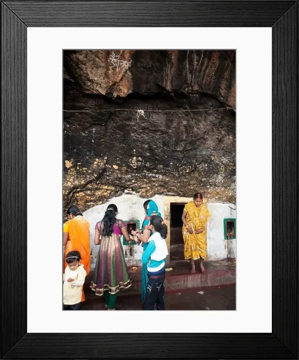 Framed Print : Indian pilgrims pray Buddhist sight Dungeshwari cave(Mahakala caves), Bodh Gaya, Bihar, India Framed Print : Indian pilgrims pray Buddhist sight Dungeshwari cave(Mahakala caves), Bodh Gaya, Bihar, India