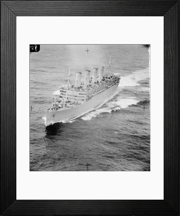 Framed Print : Ss Aquitania Underway Framed Print : Ss Aquitania Underway