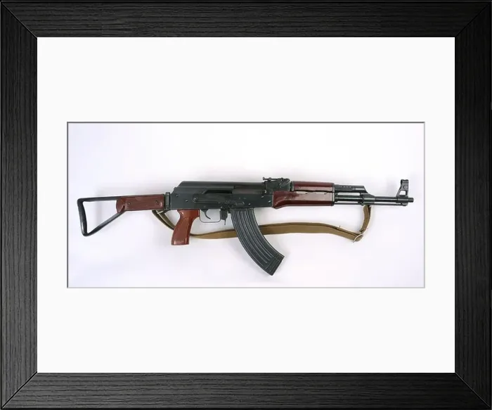 Framed Print : Chinese Type 56-2 assault rifle. Based on the Kalashnikov weapon this pattern is widely exported Framed Print : Chinese Type 56-2 assault rifle. Based on the Kalashnikov weapon this pattern is widely exported
