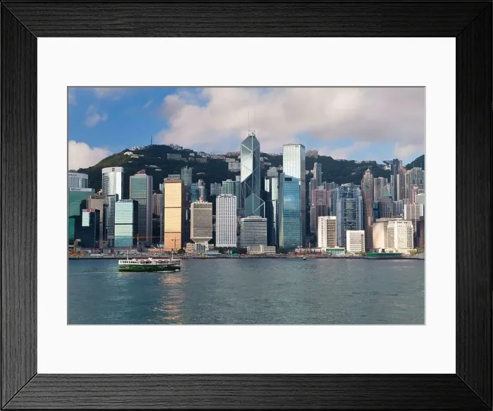 Framed Print : Skyline of Central, Hong Kong Island, from Victoria Harbour, Hong Kong, China Framed Print : Skyline of Central, Hong Kong Island, from Victoria Harbour, Hong Kong, China