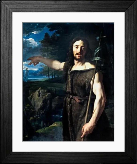 Framed Print : Saint Jean Baptiste dans le désert - St