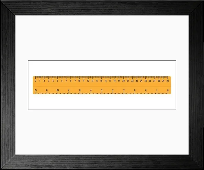 Framed Print : 30 cm ruler. School supplies. Measurement tool. Isolated vector illustration Framed Print : 30 cm ruler. School supplies. Measurement tool. Isolated vector illustration