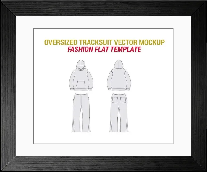 Framed Print : Tracksuit Mockup with Pajamas Joggers Technical Drawing Oversized Sweatsuit Vector Mockup Vector Sketch of Hoodie Framed Print : Tracksuit Mockup with Pajamas Joggers Technical Drawing Oversized Sweatsuit Vector Mockup Vector Sketch of Hoodie