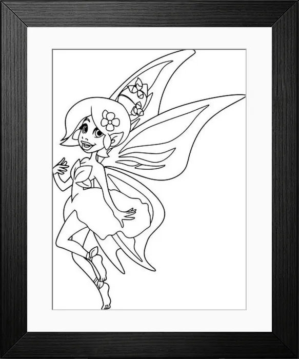 Framed Print : Fairy Line Art Framed Print : Fairy Line Art