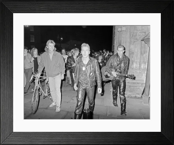Framed Print : The British Punk Rock Group The Clash at York in England on 8th May 1985 Framed Print : The British Punk Rock Group The Clash at York in England on 8th May 1985