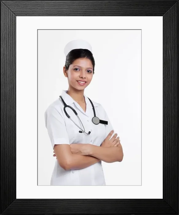 Framed Print : Portrait of a nurse Framed Print : Portrait of a nurse
