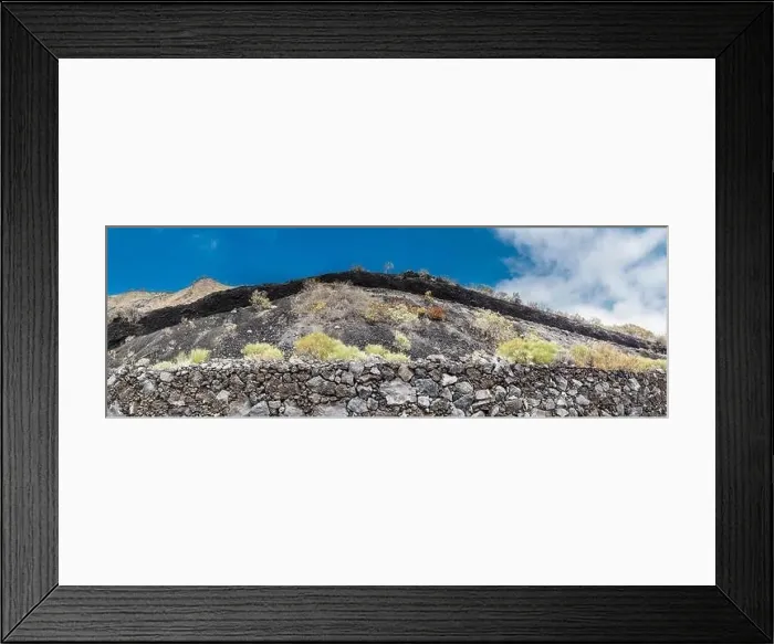 Framed Print : The Caldereta de Las Indias Cinder Cone is a small mafic phreatomagmatic centre partly exposed in a roadcut in southern Framed Print : The Caldereta de Las Indias Cinder Cone is a small mafic phreatomagmatic centre partly exposed in a roadcut in southern