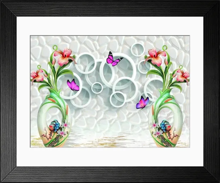 Framed Print : 3D High Decoration Background Wallpaper Framed Print : 3D High Decoration Background Wallpaper
