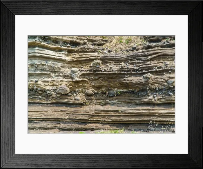 Framed Print : Sedimentary Rock (Pyroclastic deposit) at Suwolbong, UNESCO Global Geopark, in jeju Island, Korea Framed Print : Sedimentary Rock (Pyroclastic deposit) at Suwolbong, UNESCO Global Geopark, in jeju Island, Korea