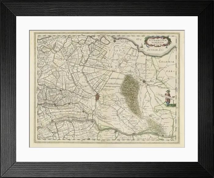 Framed Print : Map of the province of Utrecht Framed Print : Map of the province of Utrecht