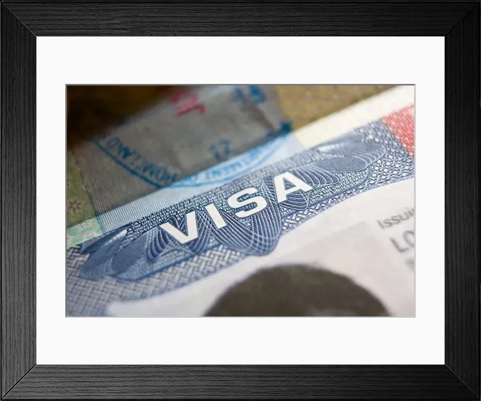 Framed Print : United States Travel Visa Framed Print : United States Travel Visa