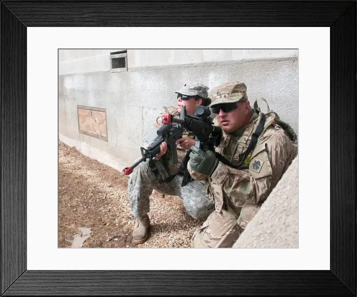 Framed Print : Sgt. Chelsea Stursa and Staff Sgt Framed Print : Sgt. Chelsea Stursa and Staff Sgt